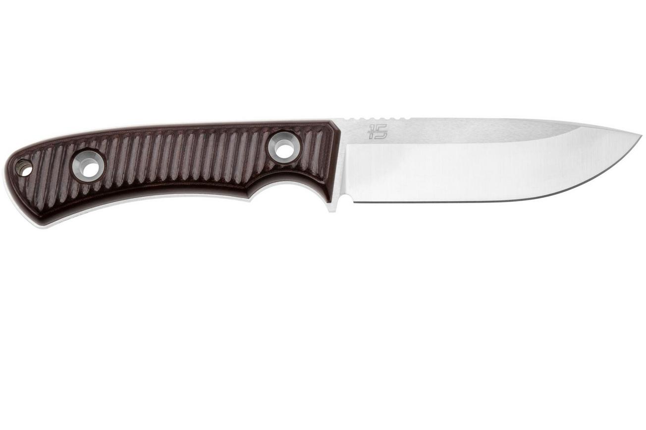 TRC Knives Polheim 15th Anniversary Edition, Satin RWL-34, Maroon Micarta survivalmes, Andrius Tricius design