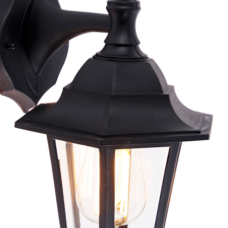 Klassieke buitenwandlamp zwart IP44 - New Haven
