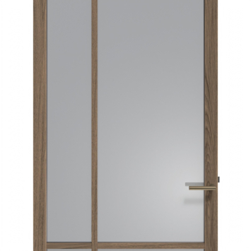 Arne & Bodil binnendeur ABE103 rook glas - donker eiken houtlook afwerking