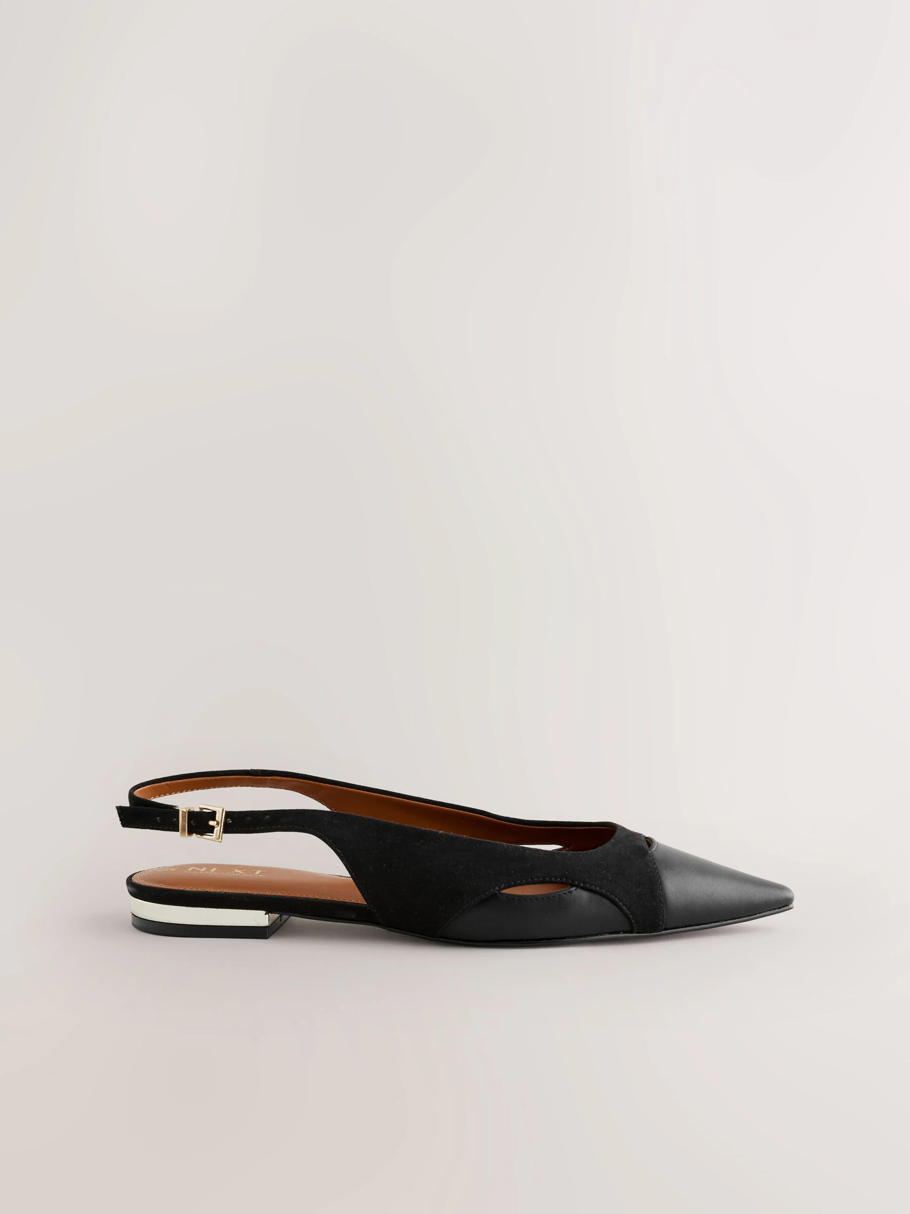 Zwart - Pointed Toe Slingback Shoes