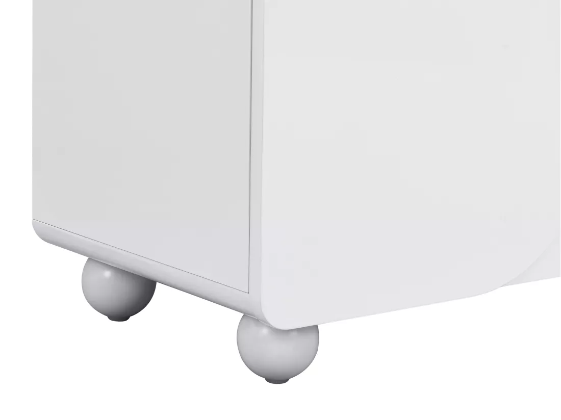 Meuble TV avec 4 portes en MDF - Blanc - YELDINIA