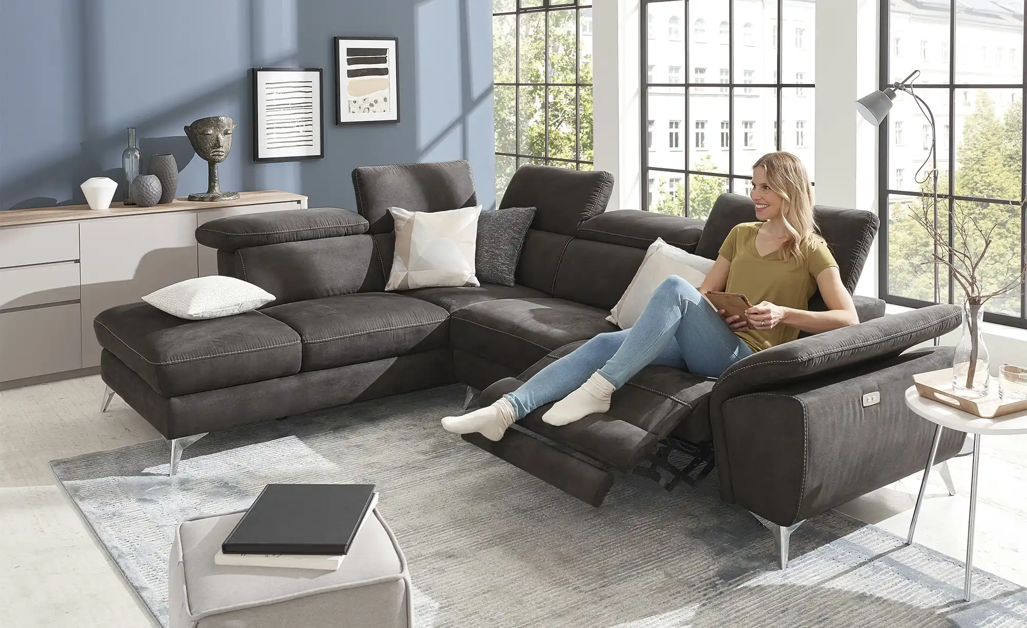 uno Ecksofa mit Relaxfunktion Danae
