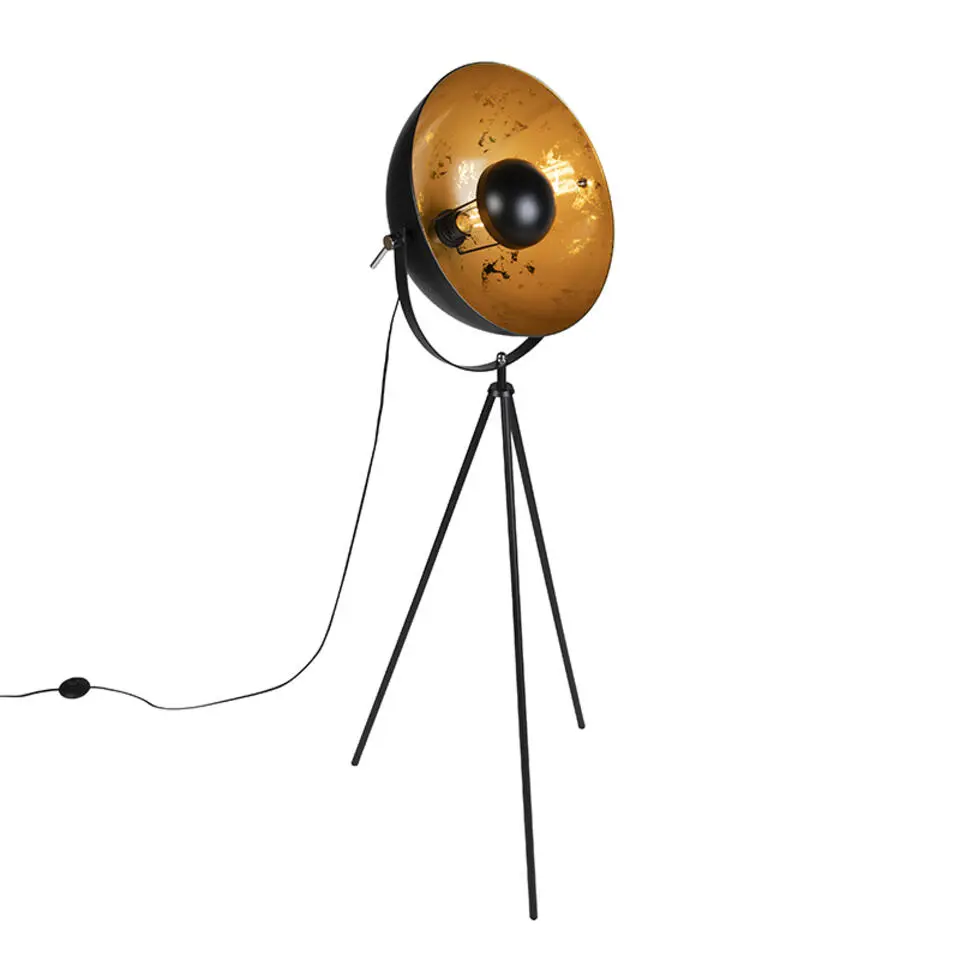 Qazqa vloerlampen magna licht88 zwart e27