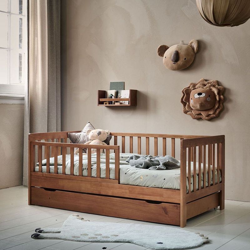 Petite Amélie - Plume - Peuterbed - Walnootkleur - 140x70 cm