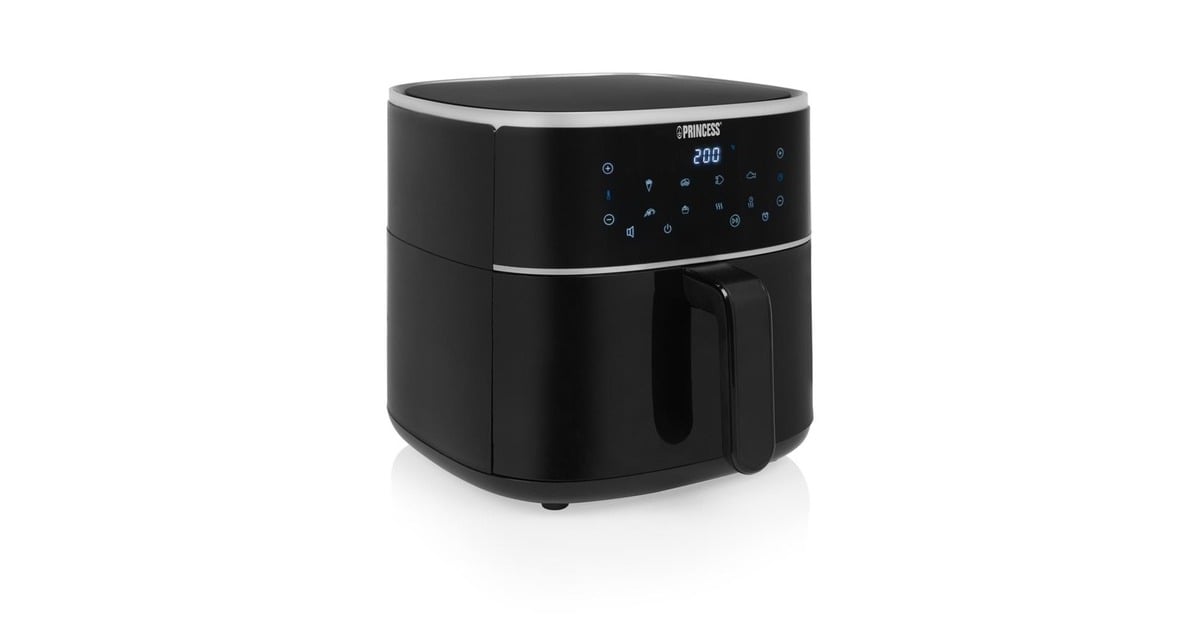 PrincessDigitale Airfryer 6L heteluchtfriteuse  (Zwart, 6 liter)
