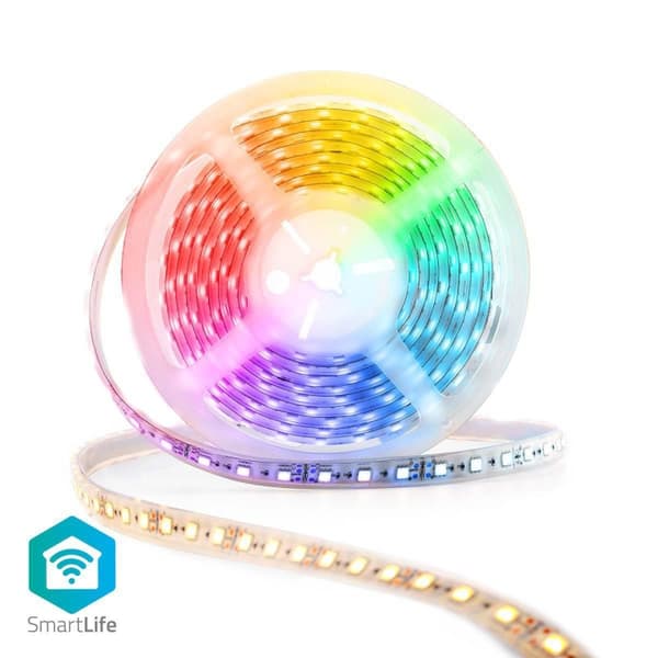 Nedis SmartLife LED-Stripe | Wi-Fi | Kald Hvit / RGB / Varm Hvit | SMD | 5.00 m | IP44 | 2700 - 6500 K | 960 lm | Android™ / IOS