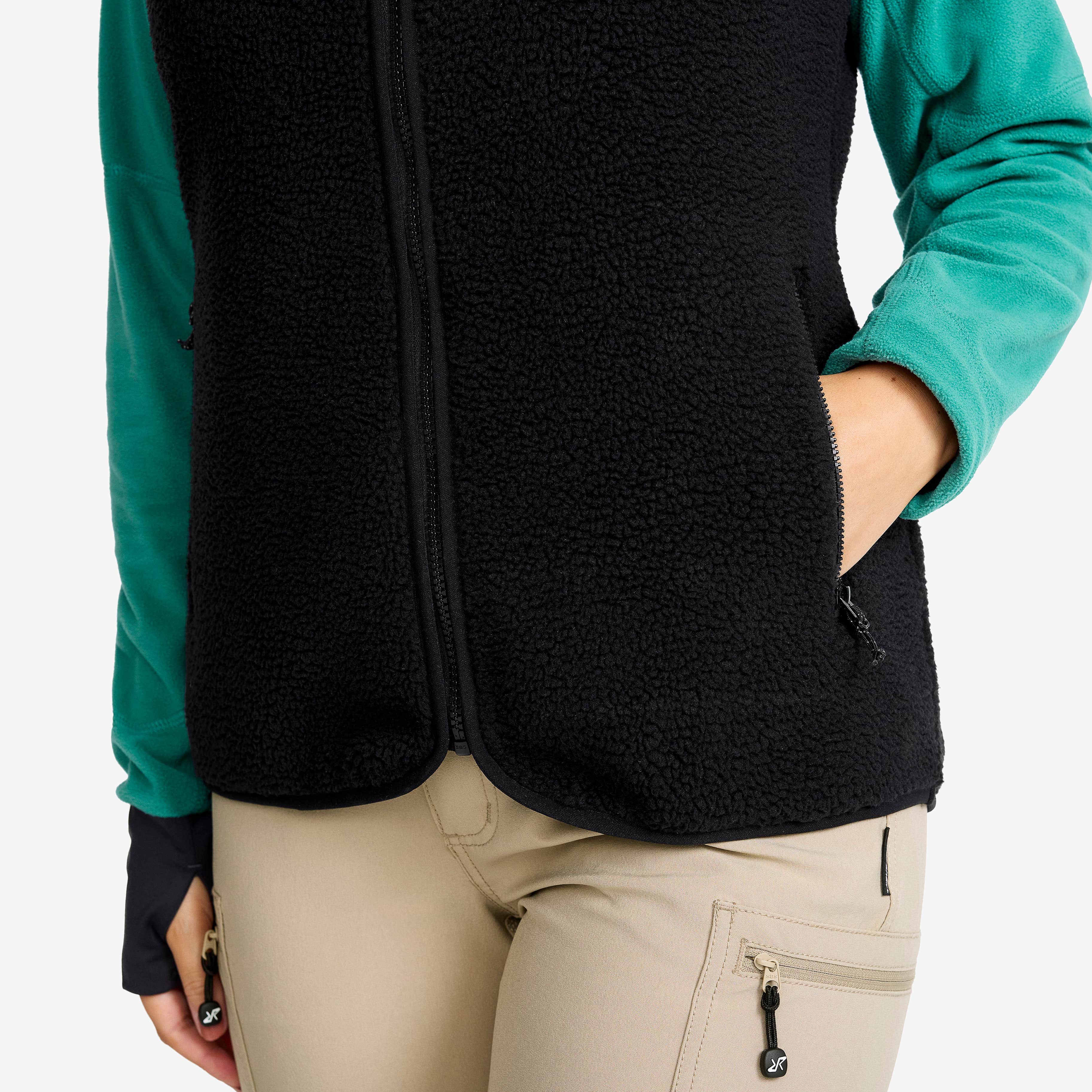 Canyon Full-zip Pile Fleece Vest Dame Black