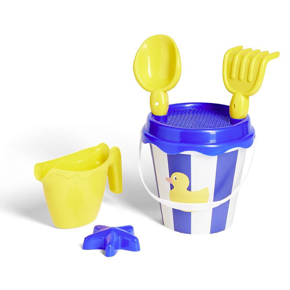 Seau de plage garni canard marin 6 pièces