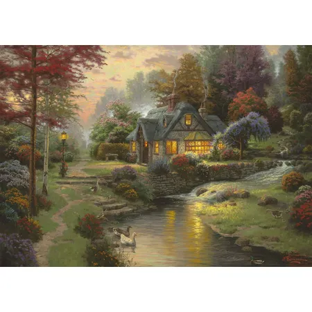 Schmidt Spiele Puzzle - Thomas Kinkade Friedliche Abendstimmung, 1000 Teile