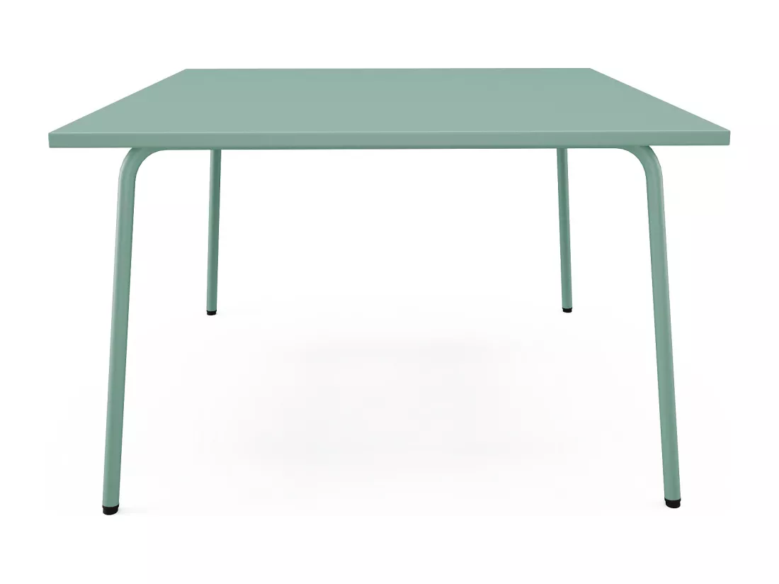 Table de jardin carrée L.120 cm en métal - Vert amande - MIRMANDE de MYLIA
