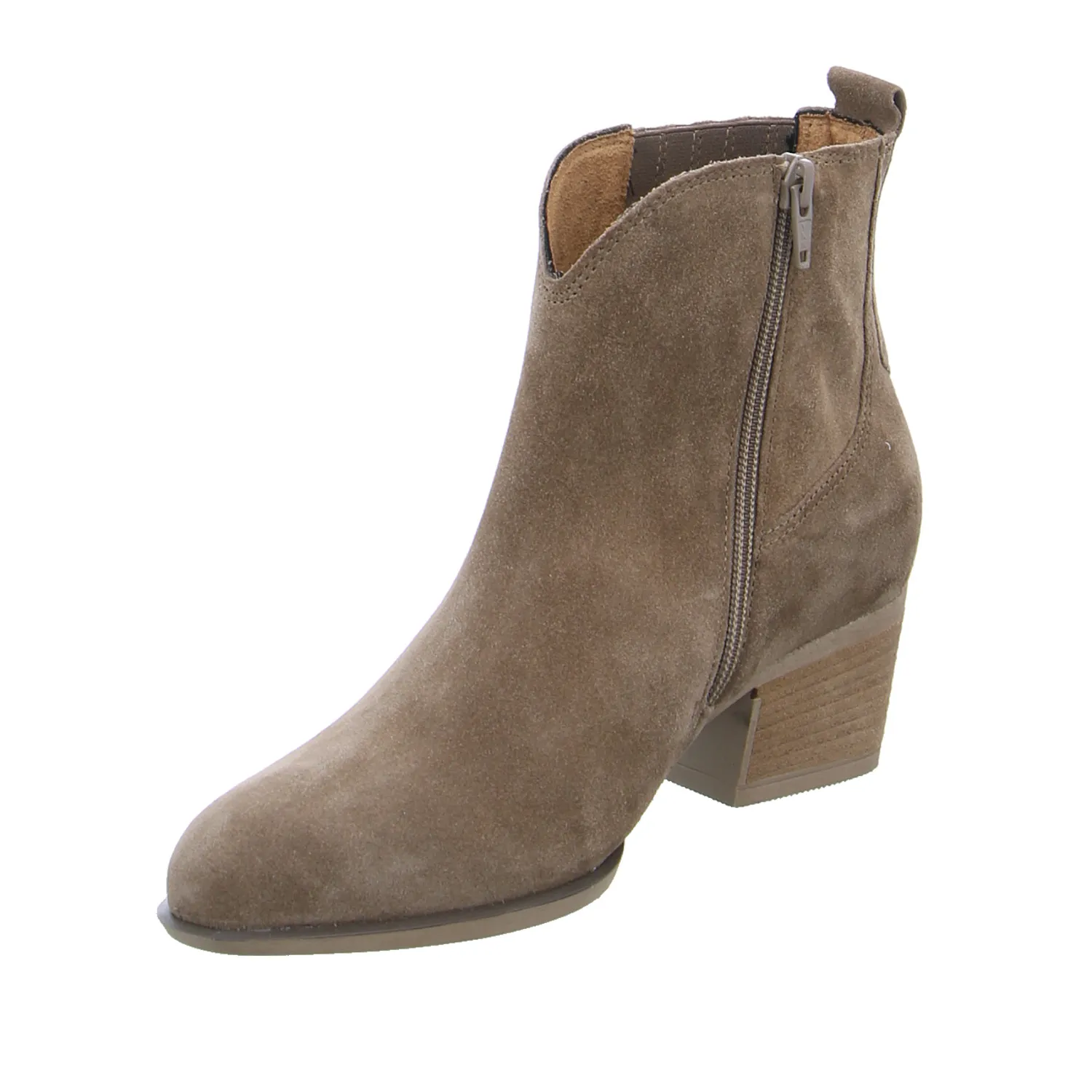 GABOR Stiefelette Taupe Leder