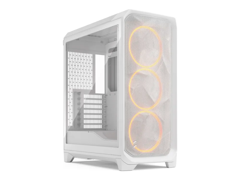 Fractal Design Meshify 3 RGB - Tower - udvidet ATX - ingen strømforsyning (ATX) - hvid TG klar tone - USB/Lyd
