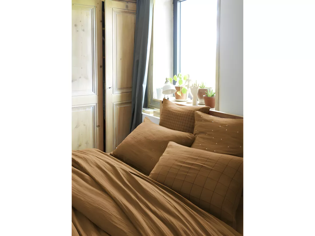 Taie d'oreiller Brodée Déco