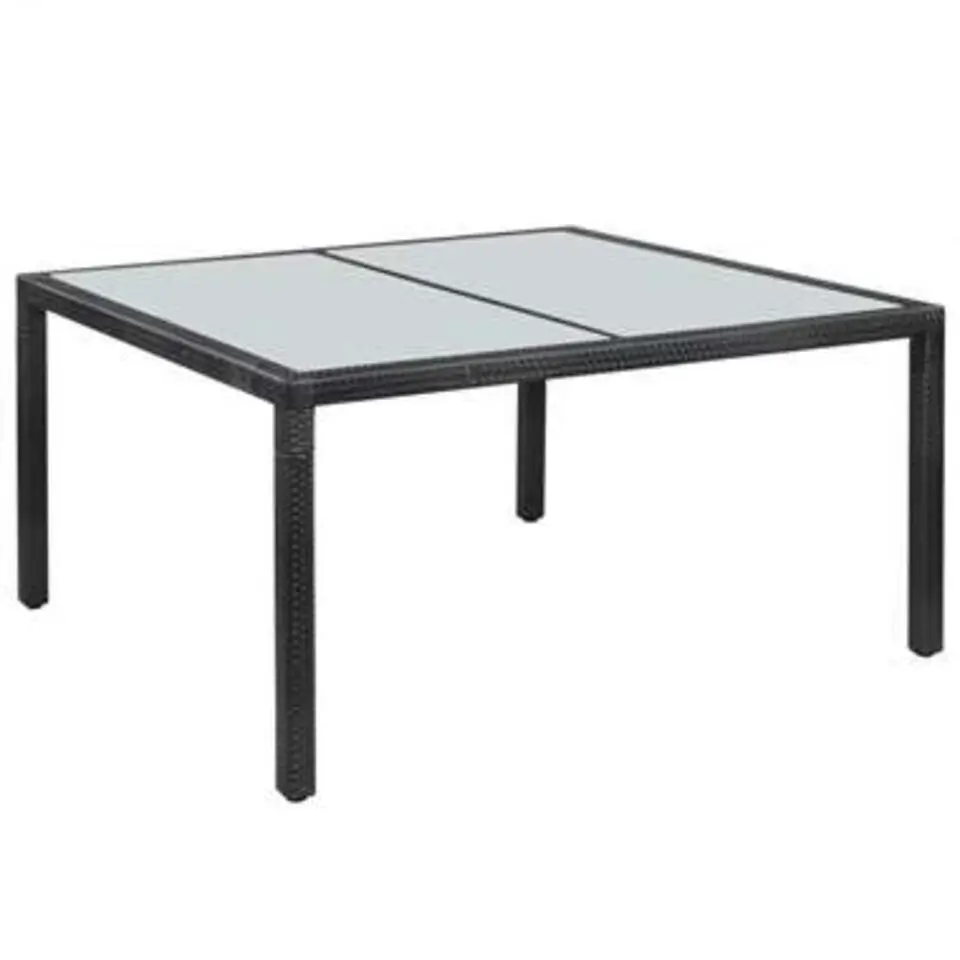 vidaXL - Buiten Eettafel - Zwart - Poly rattan
