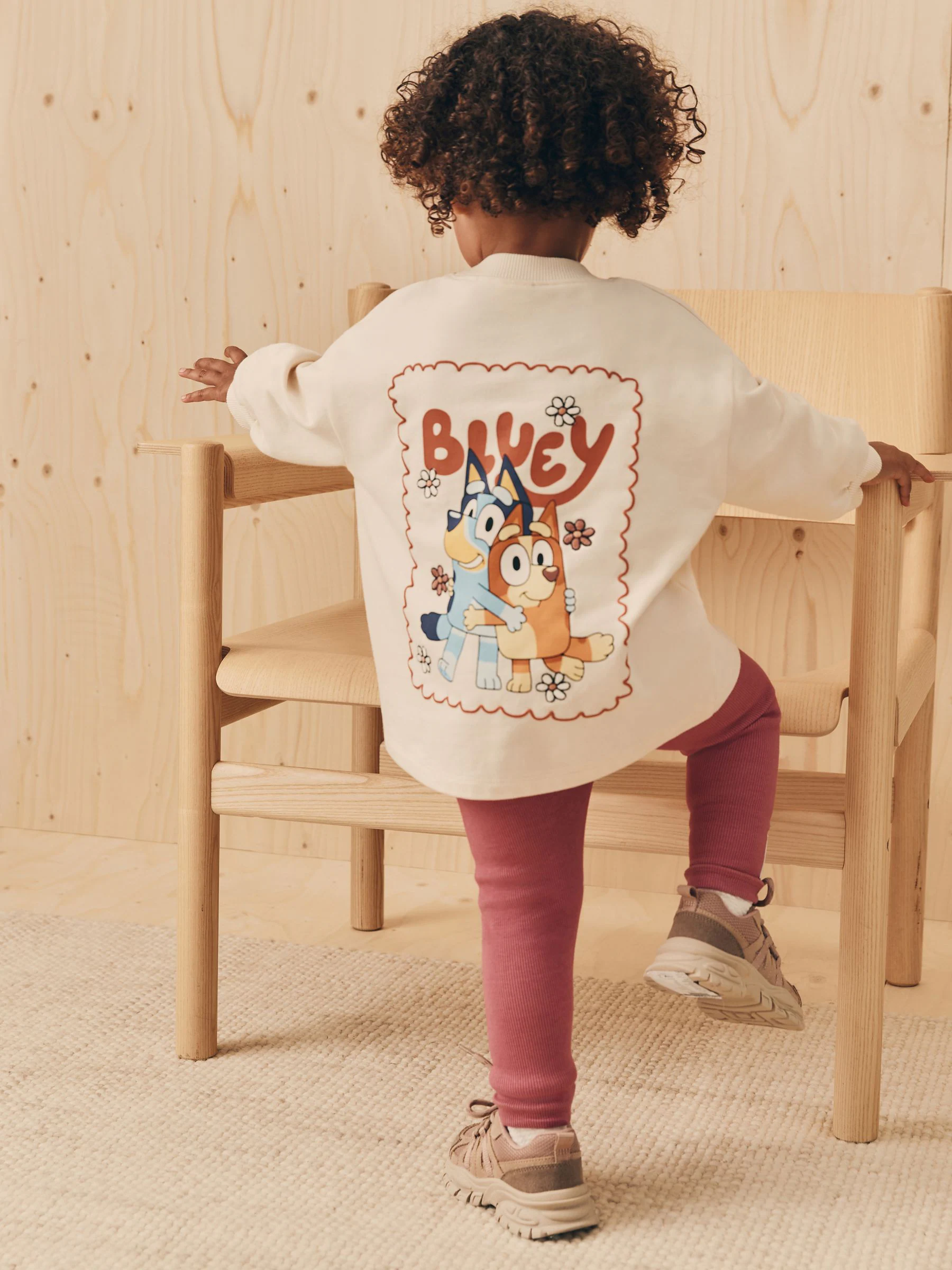 Ecru wit - Set met Bluey-top met lange mouwen en legging (3mnd-7jr)
