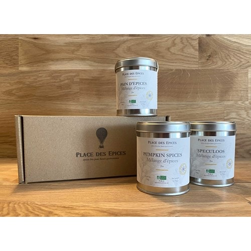 Coffret 3 mélanges épices hiver bio