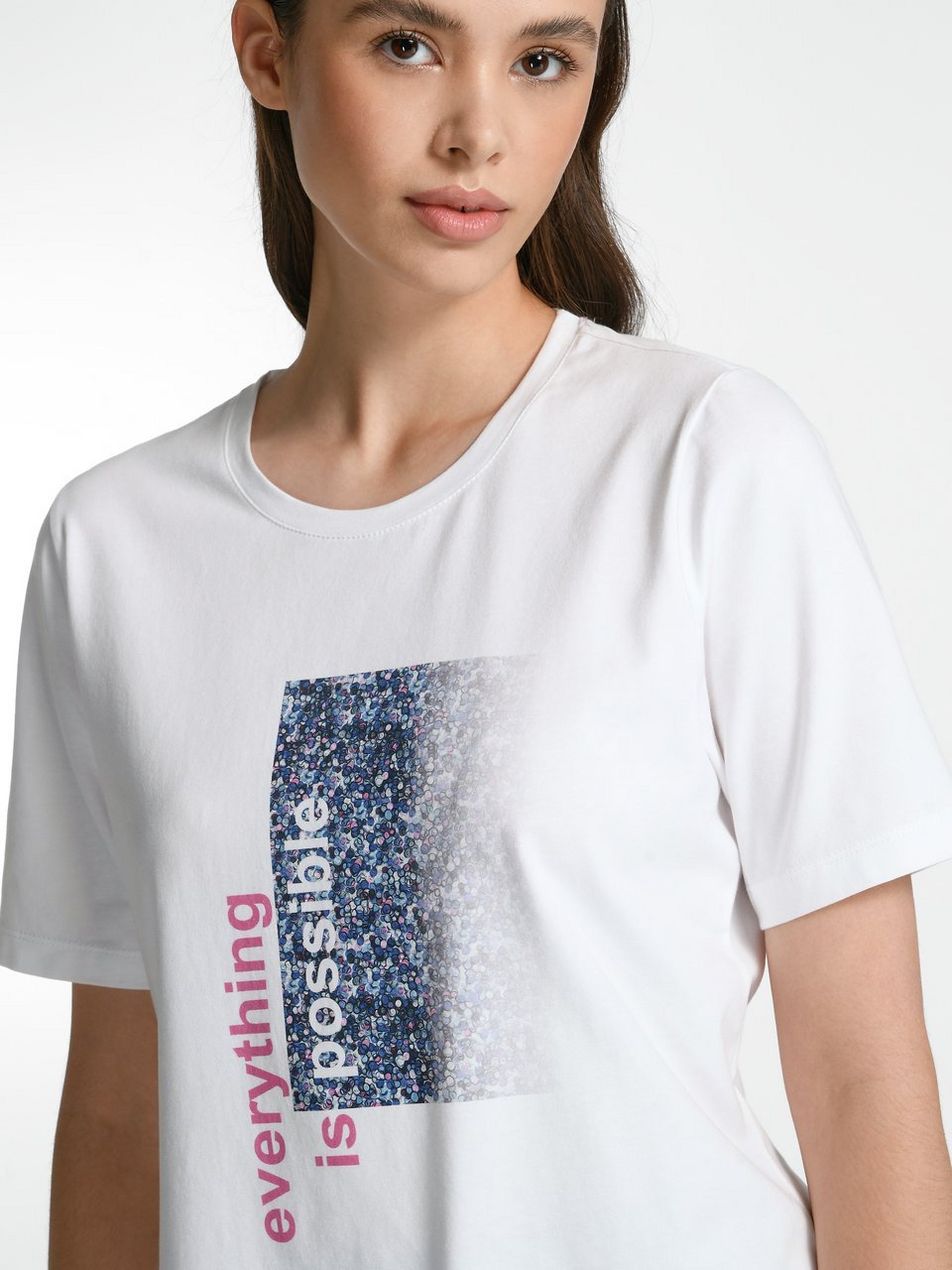 Rundhals-Shirt mit 1/2-Arm
