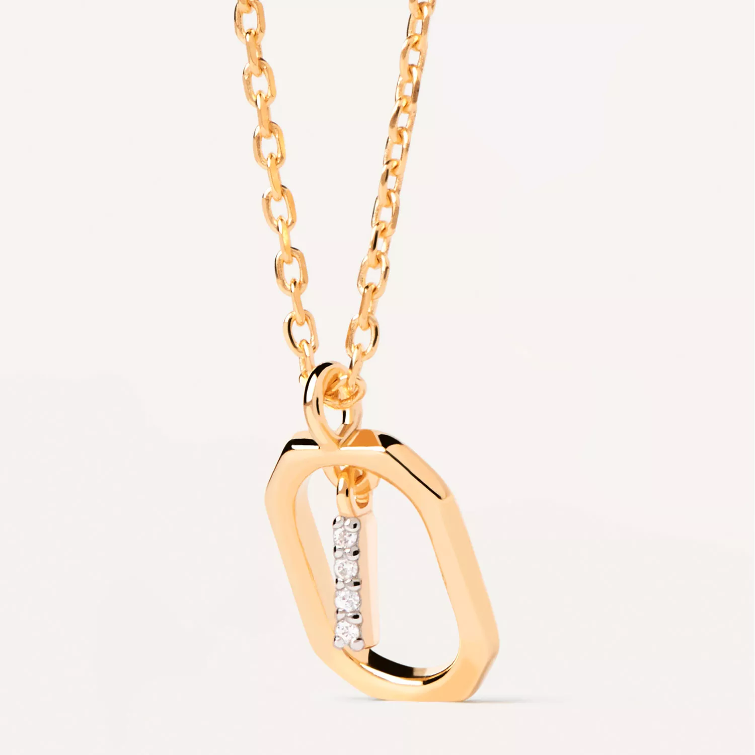 PDPAOLA Mini Letter Halskæde 18 kt. Forgyldt Sølv CO01-520-U