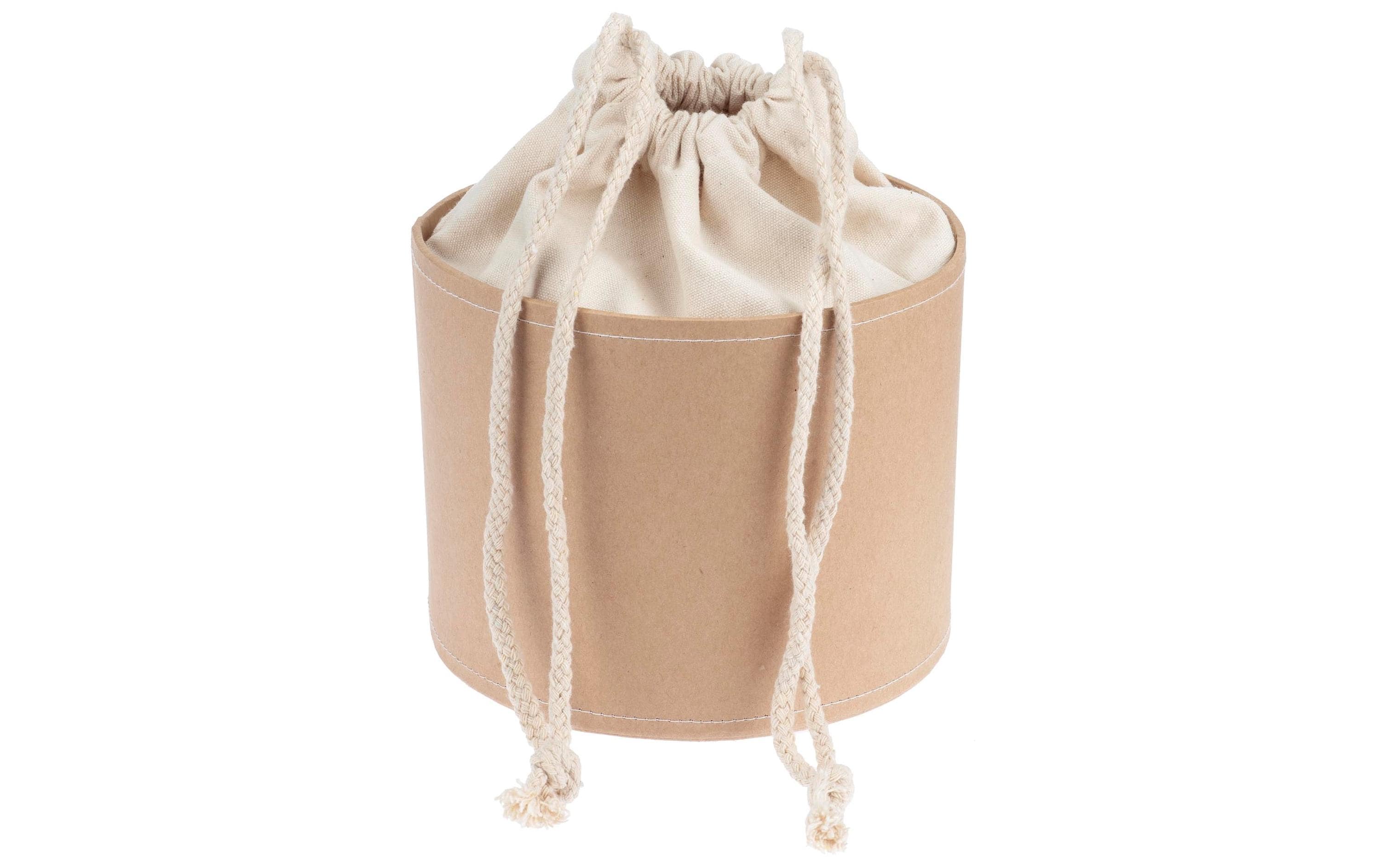 Kartoffelsack in Pappbox, 12 cm, Nature/WeissKompakter Kartoffelsack in Pappbox