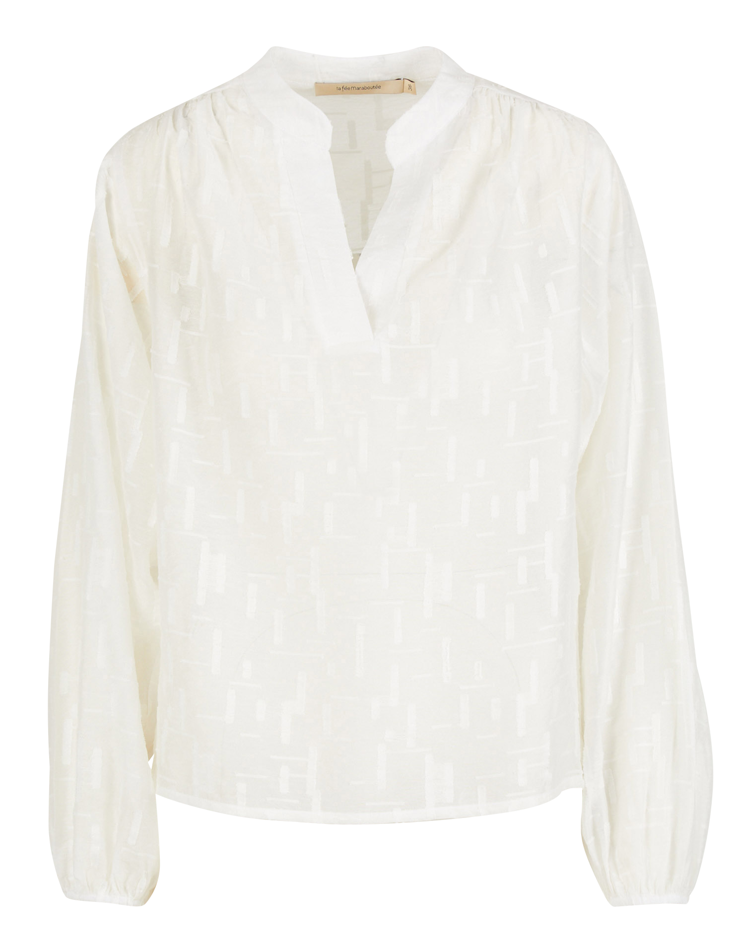 Top ample col tunisien | Blanc