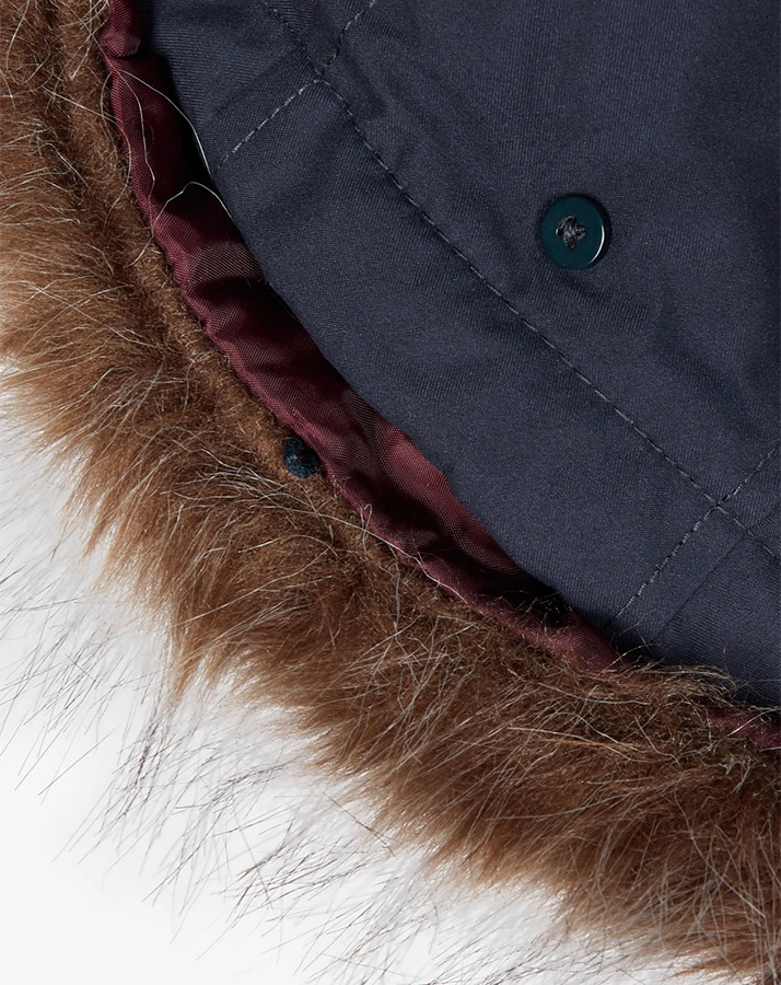 Winter-Parka NMFMIBIS mit Kunstfellbesatz in dunkelblau