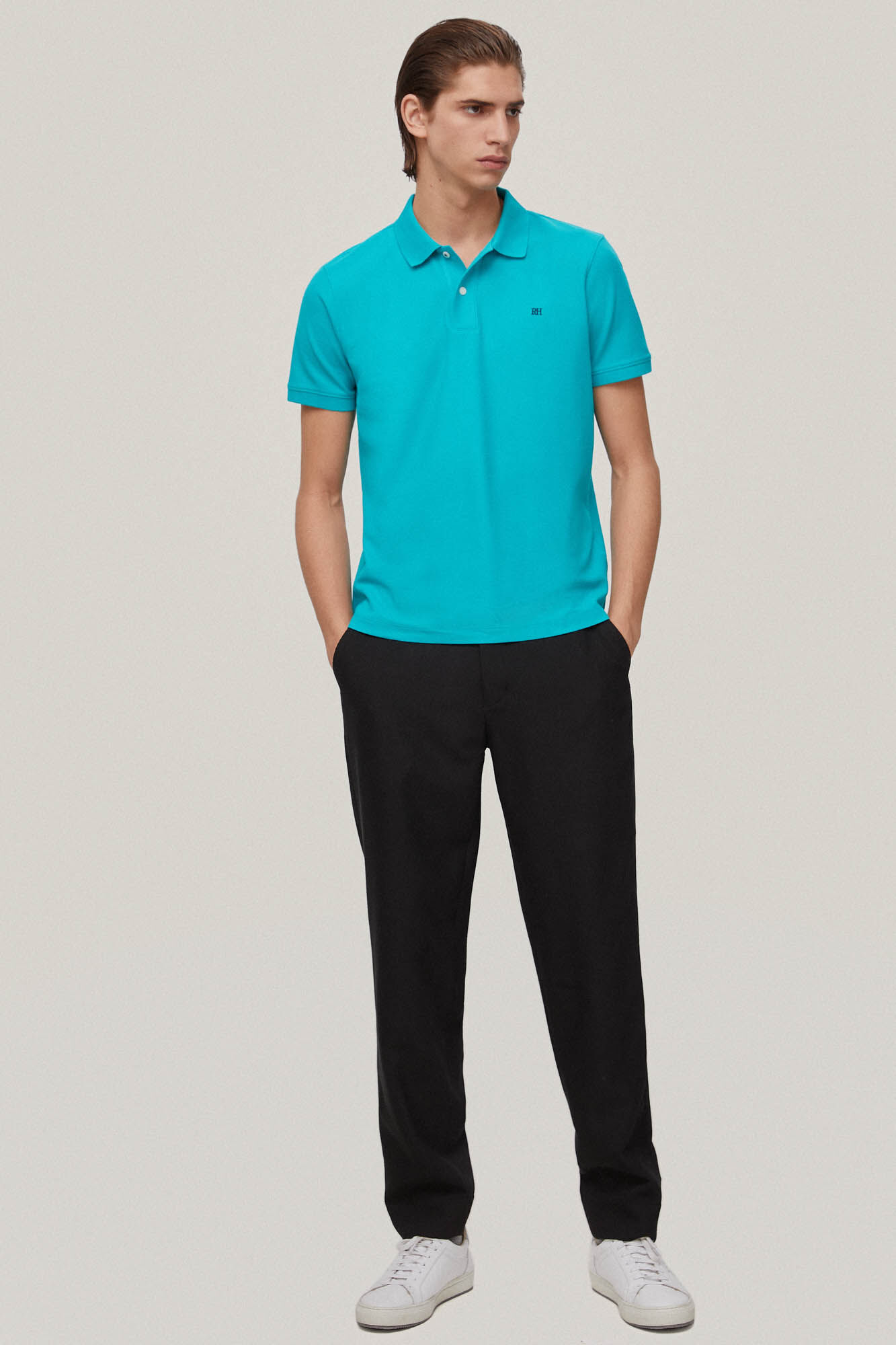 Camisa polo com logotipo - Verde