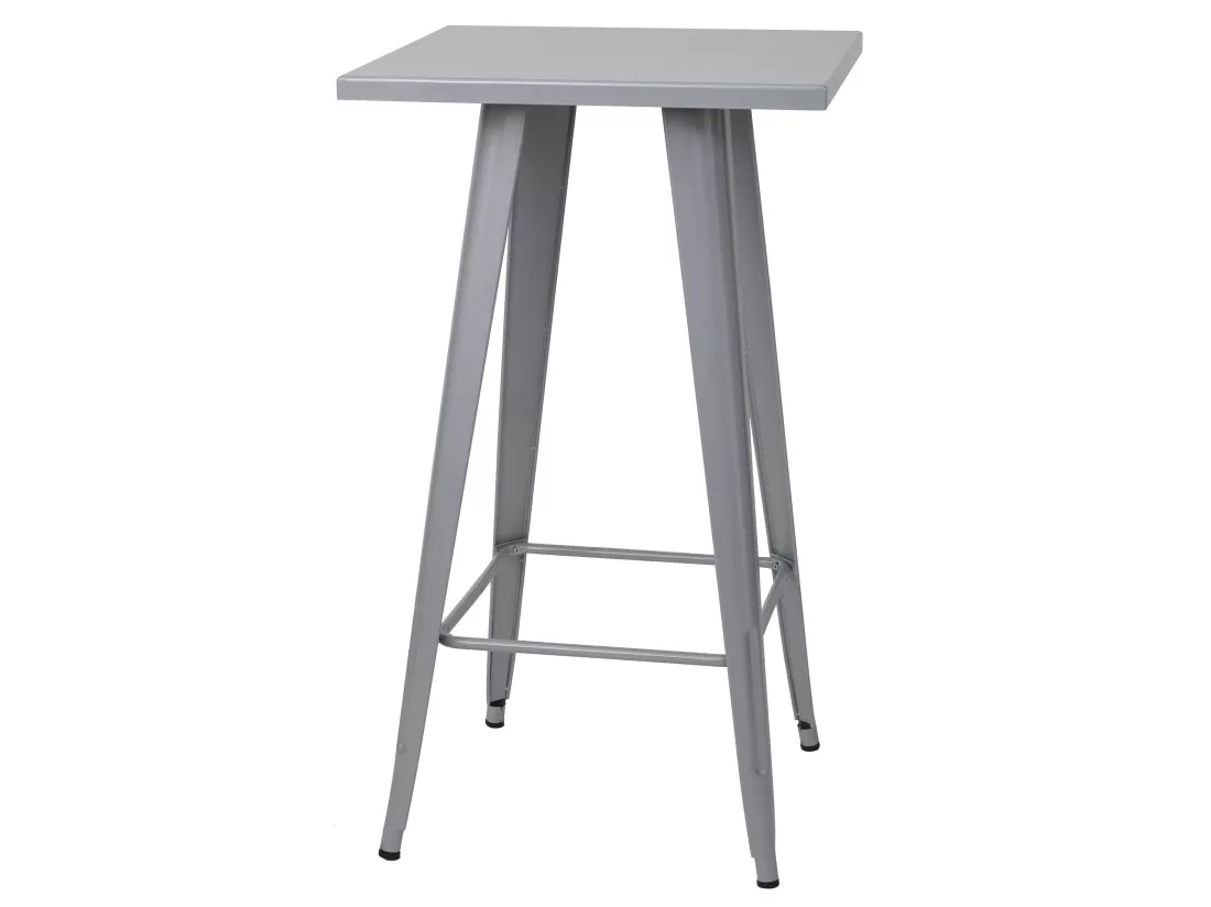 Set de table haute MCW-A73 métal (3 pièces), gris