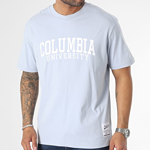 Tee Shirt Oversize Large Columbia Bleu Ciel Blanc