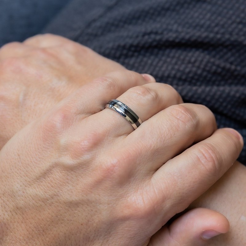 Sublime Bague Anneau Homme Acier CAREX