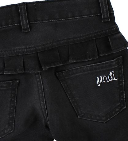 Fendi Kids Jeans - Sort m. Fl?se