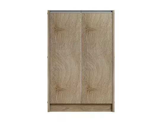 Meuble à chaussures PARRA, 2 portes, coloris chêne sonoma