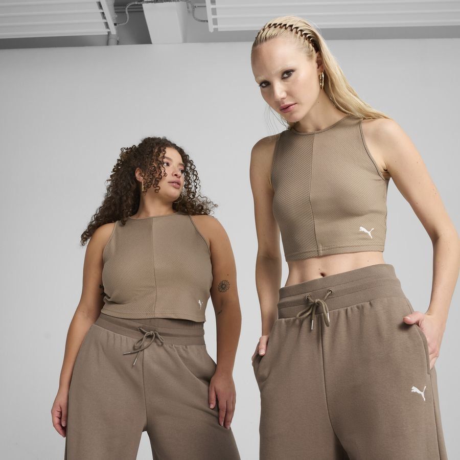 Puma WARDROBE ESS Geripptes Crop-Top