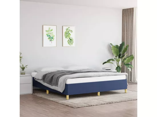 Sommier à lattes de lit Bleu 180x200 cm Tissu