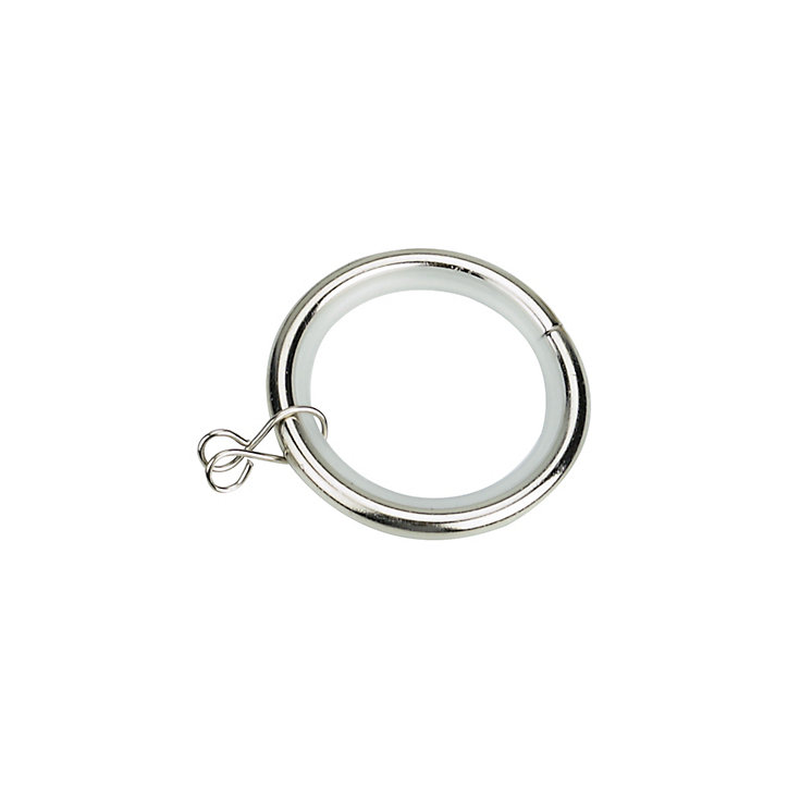 10 anneaux pour barre à rideau Olympe GoodHome ⌀28 mm gris