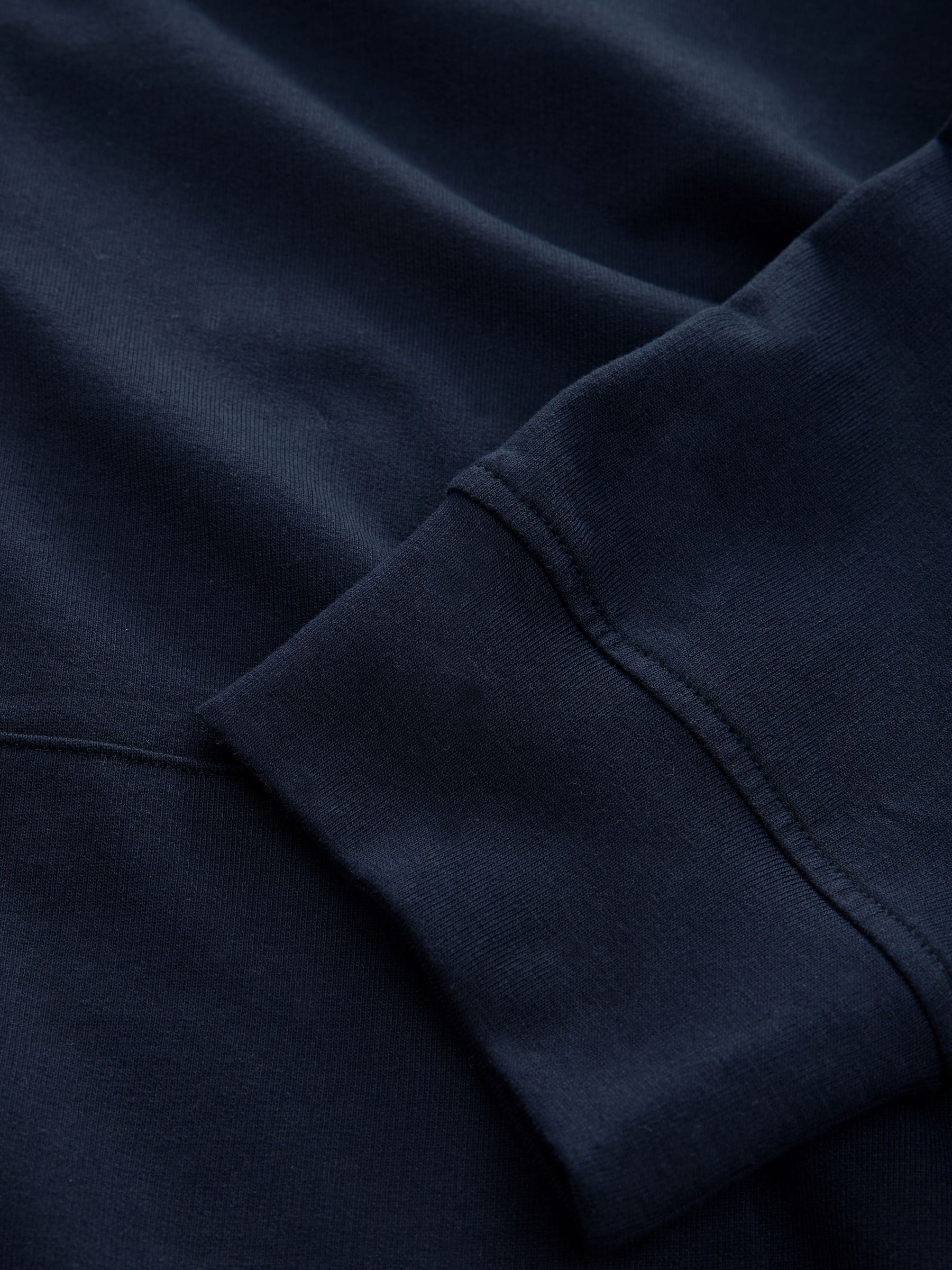 Donkerblauw - Lichte hoodie met rits
