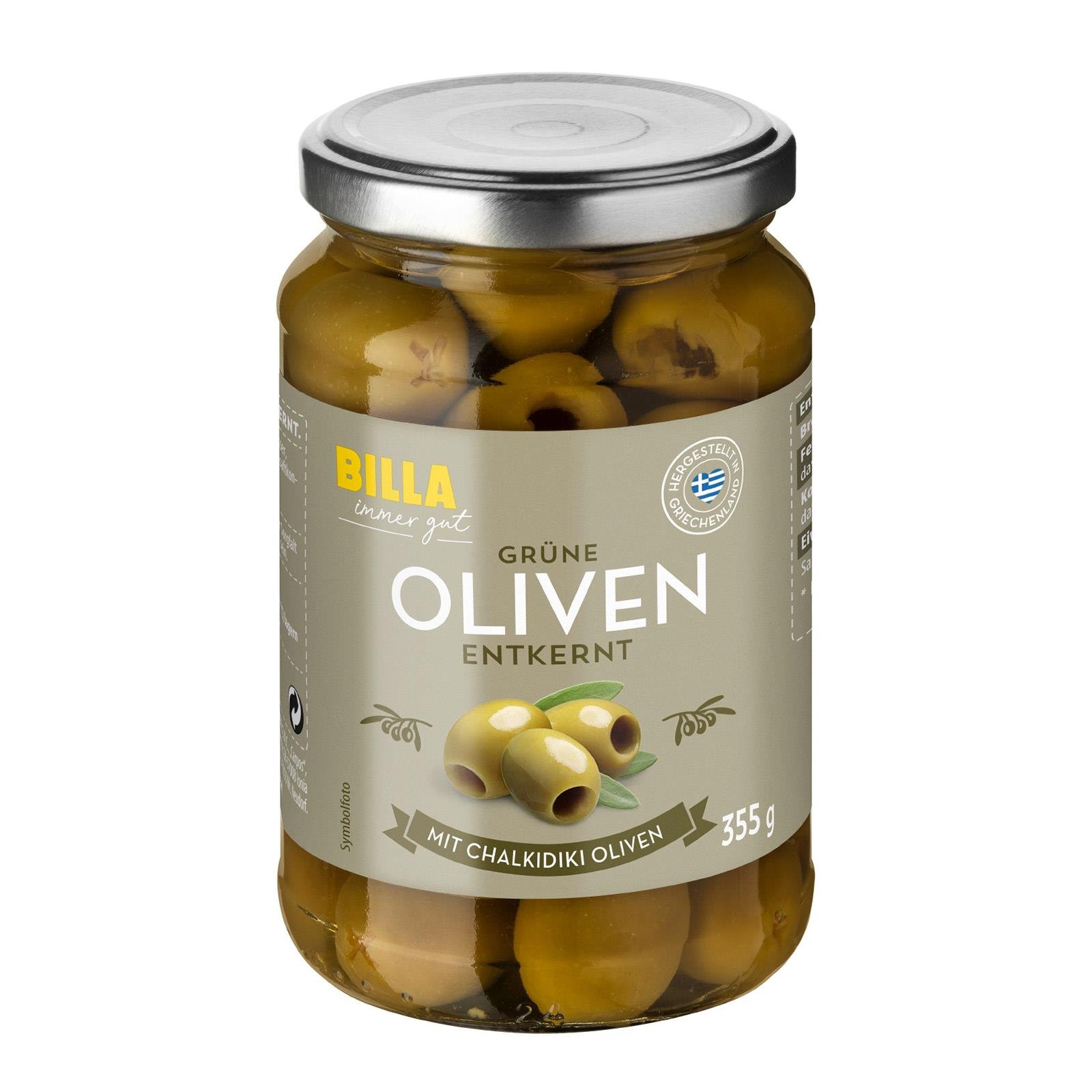 BILLA Grüne Oliven ohne Kerne