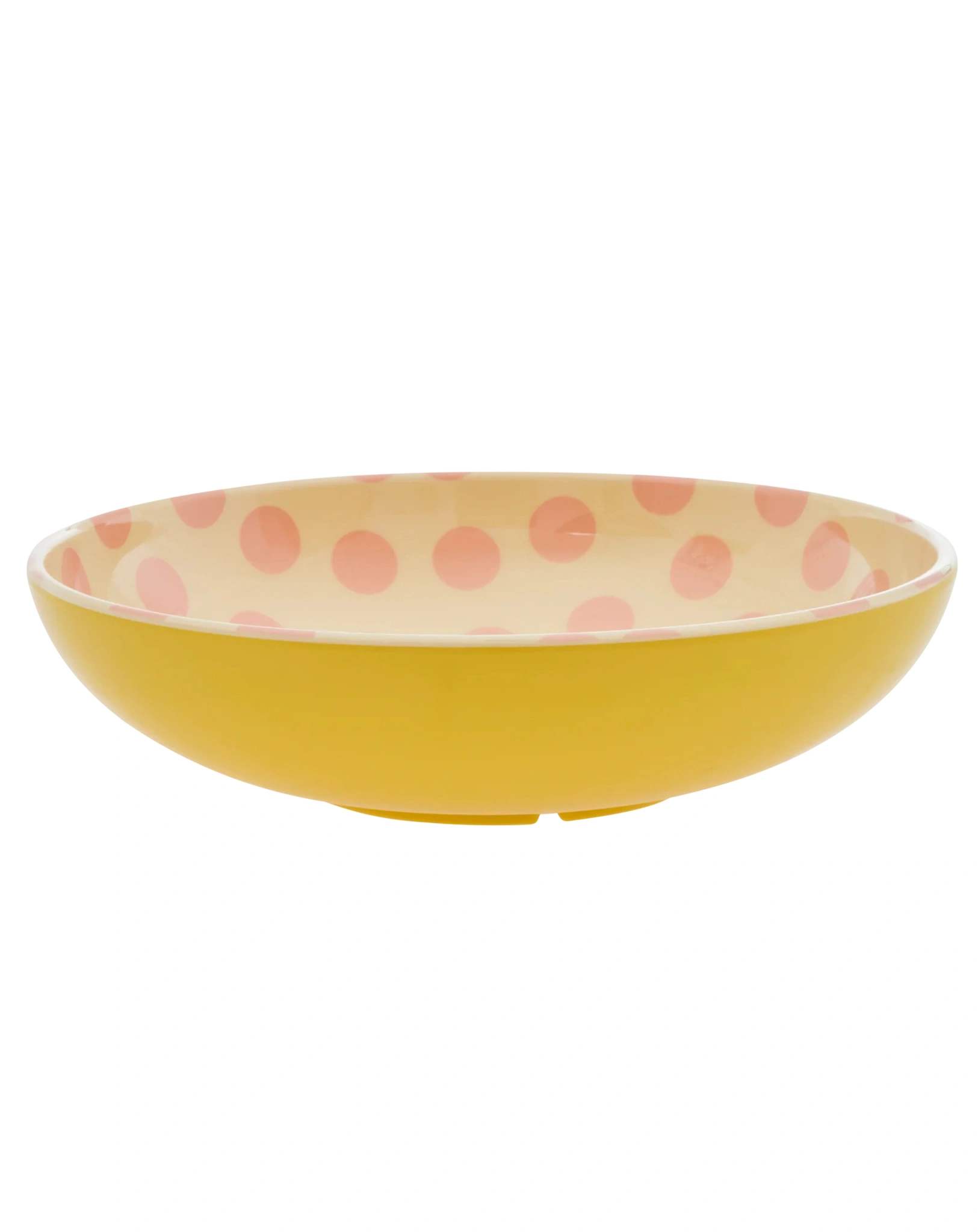 Melamin-Salatschüssel HAPPY DOTS (29,9cm) in gelb/pink