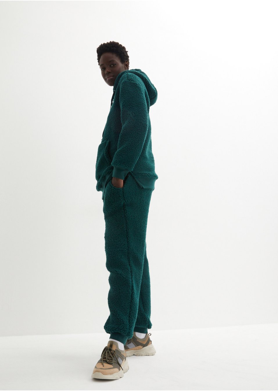 Pantalon de jogging en polaire peluche
