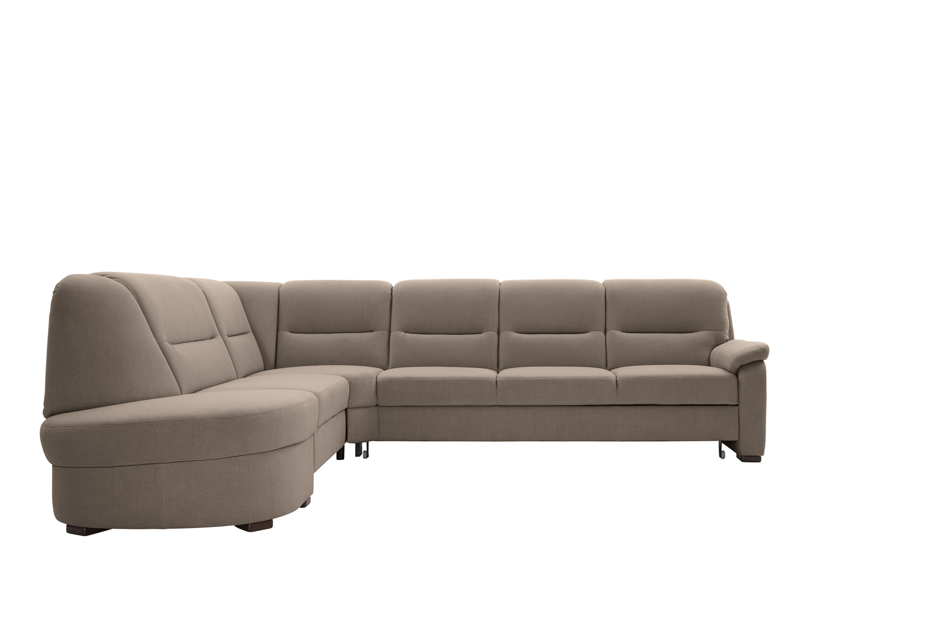 polsterpower Ecksofa - Miro mandel - Basismodell - Ottomane links