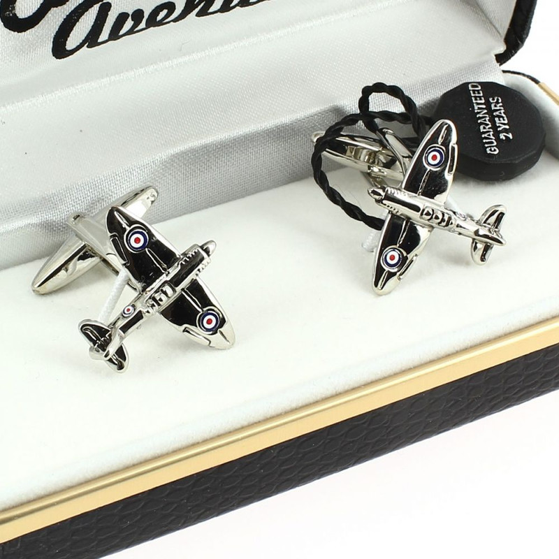Boutons de manchette, avion de combat Spitfire