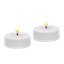 Store telys med flakkende flamme LED 2-pk Ø6 cm