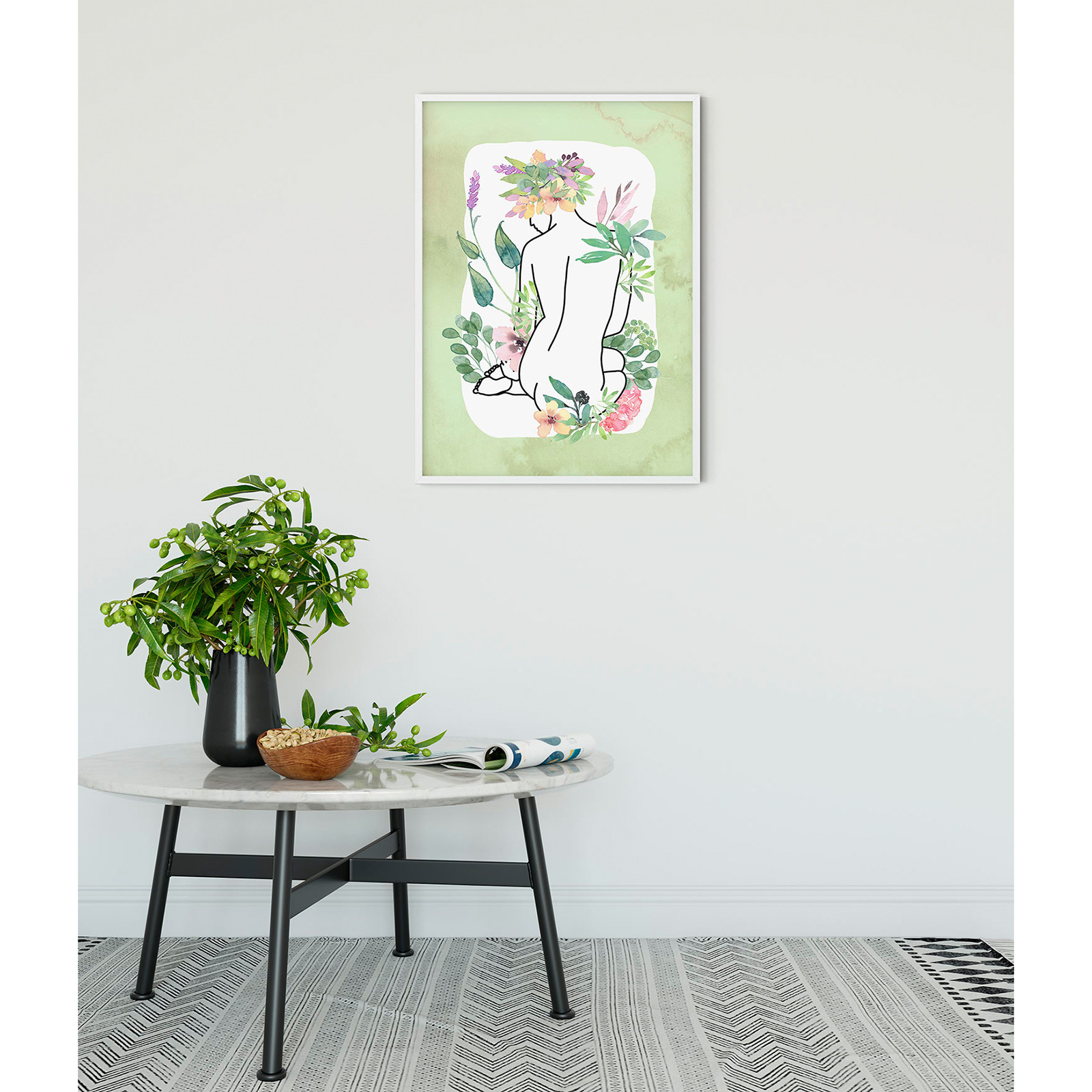 Wandbild VITA PURA - grün - 50x70cm