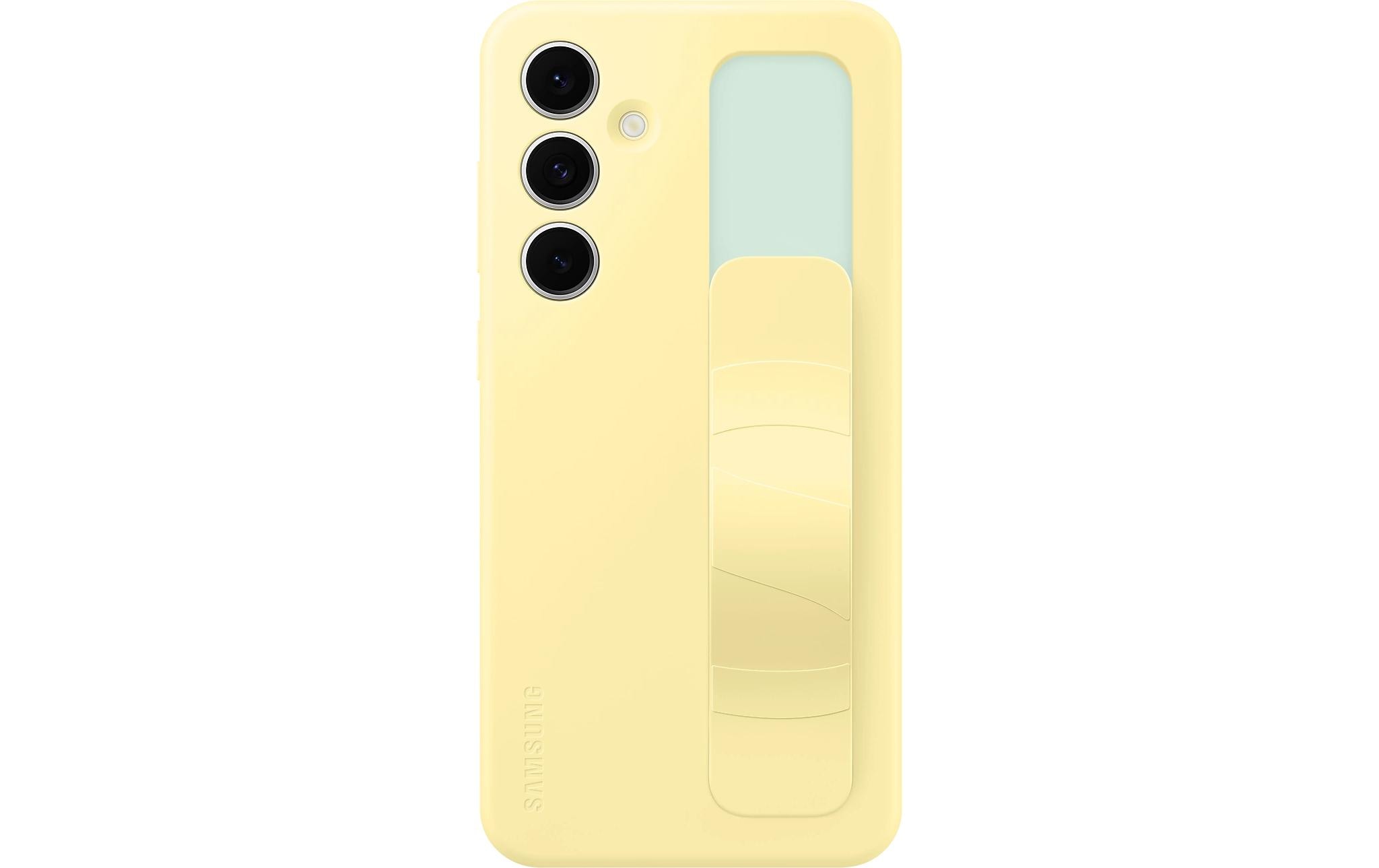 Back Cover Standing Grip Case Galaxy S24 FE GelbSchutzhülle für das Samsung Galaxy S24 FE