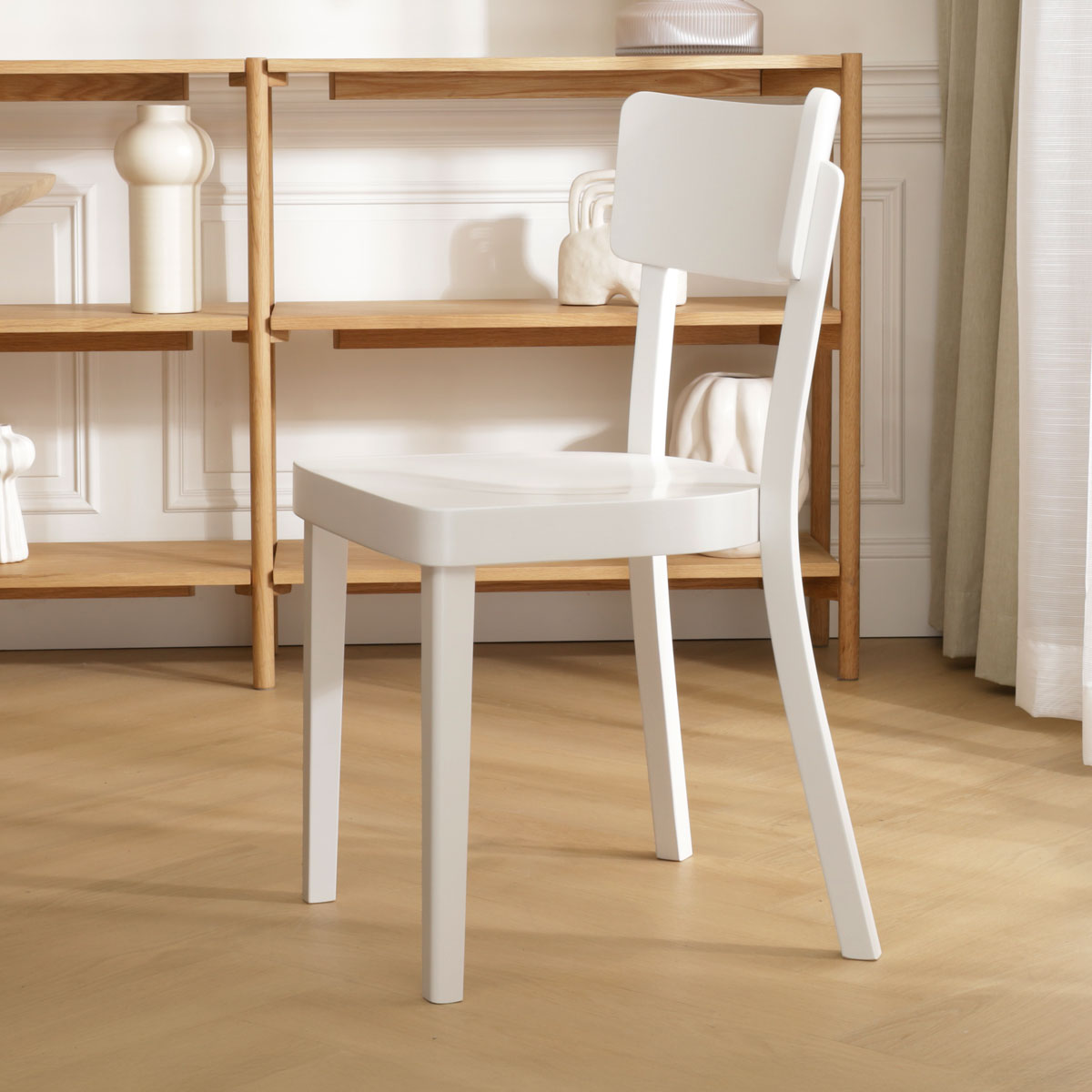 Houten eetkamerstoel Fergus - wit