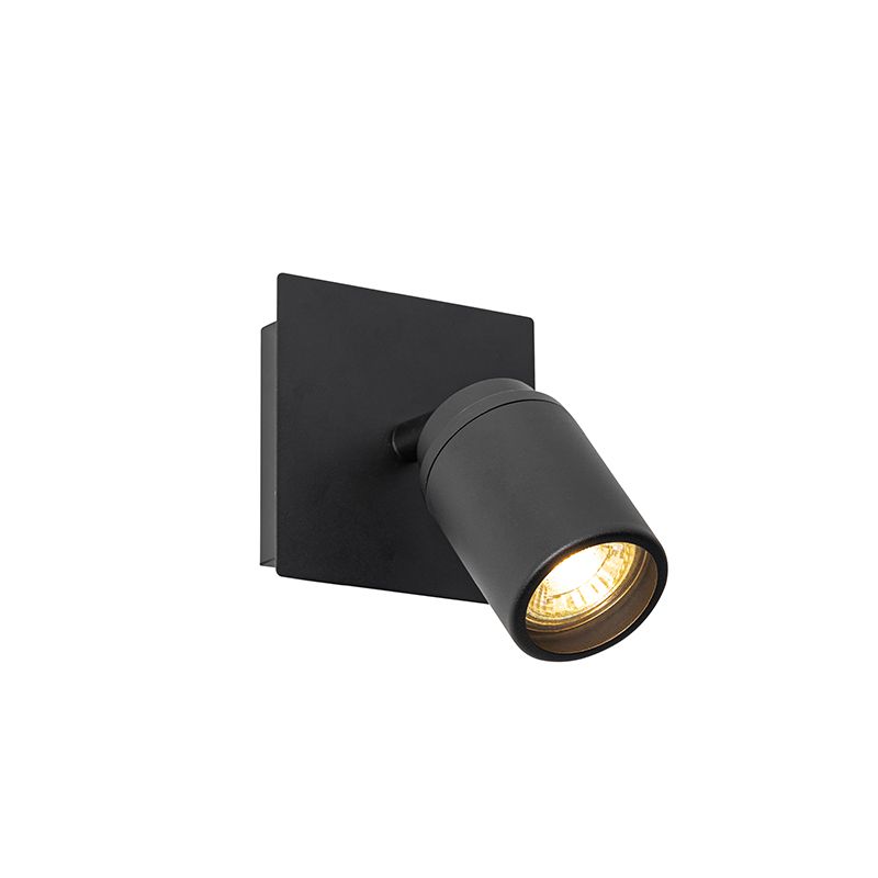 Moderne badkamer spot zwart vierkant IP44 - Ducha