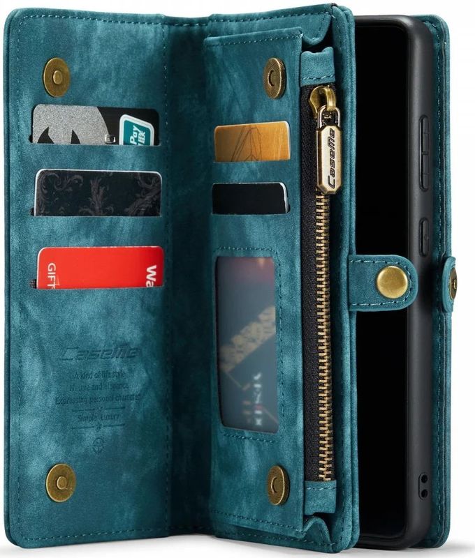 CaseMe - 008 - Hoesje - Samsung Galaxy S22 - Groen - 2-in-1 Book Case en Back Cover