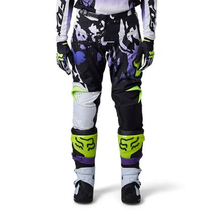 Pantalon cross Fox 180 MORPHIC 2023 - Noir / Blanc