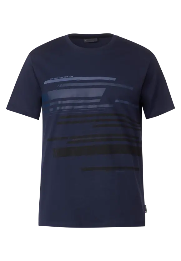 Shirt mit Brustprint - eclipse blue