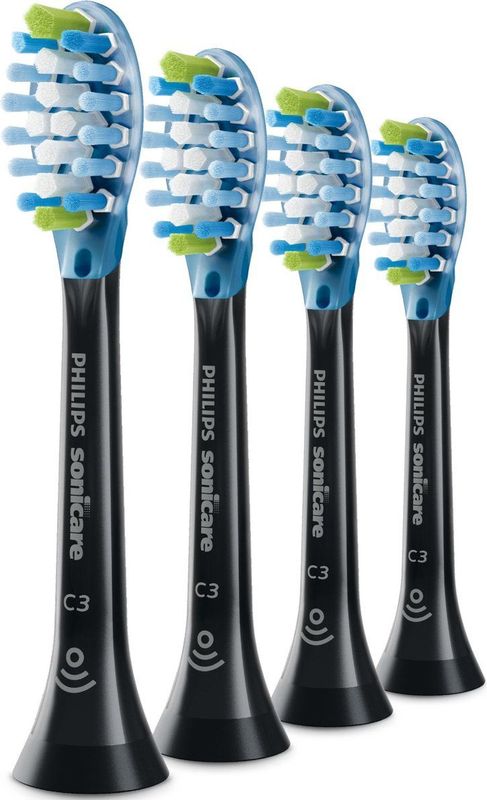 Philips - Sonicare Opzetborstels - Premium Plaque Defence - Zwart - 4 Stuks