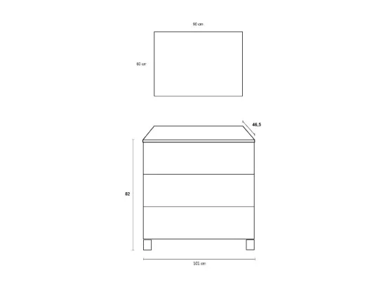 Ensemble de salle de bain 4 pièces PLUTONE blanc